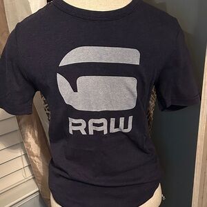 G-Star Men's Indigo Blue Graphic Tee